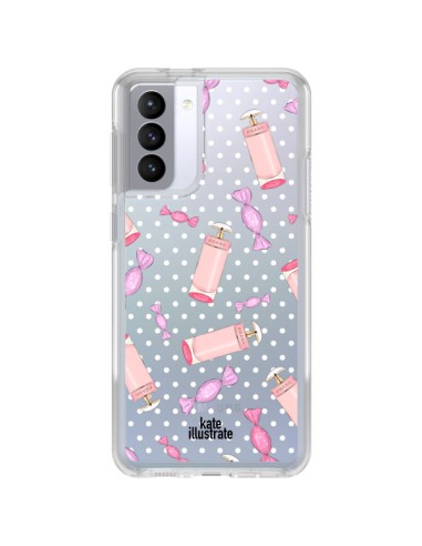 Coque Samsung Galaxy S21 FE Candy Bonbons Transparente - kateillustrate