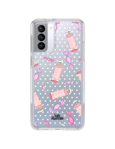 Coque Samsung Galaxy S21 FE Candy Bonbons Transparente - kateillustrate