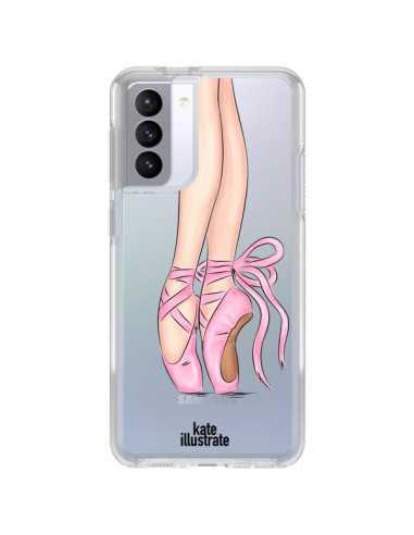 Samsung Galaxy S21 FE Case Ballerina Danza Clear - kateillustrate