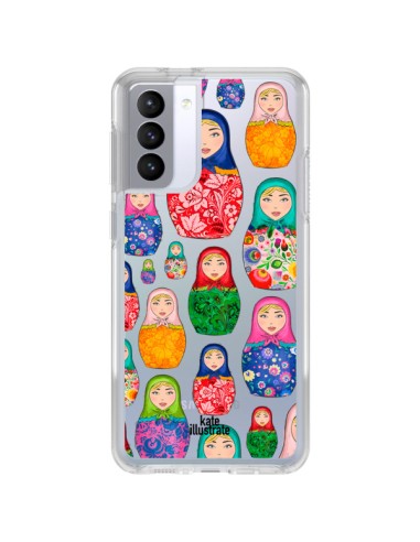 Cover Samsung Galaxy S21 FE Matryoshka Bambola Russa Trasparente - kateillustrate