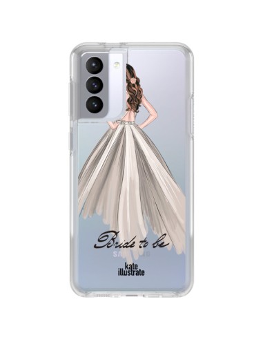 Cover Samsung Galaxy S21 FE Bride To Be Sposa Trasparente - kateillustrate