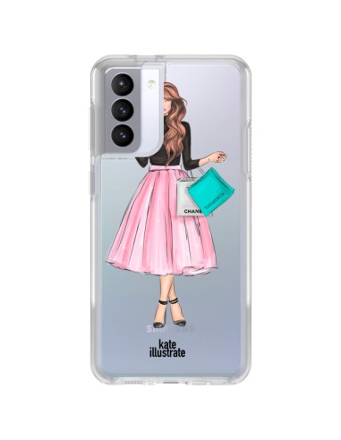 Samsung Galaxy S21 FE Case Shopping Time Clear - kateillustrate