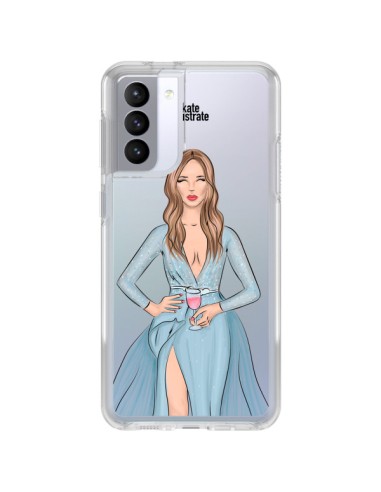 Coque Samsung Galaxy S21 FE Cheers Diner Gala Champagne Transparente - kateillustrate