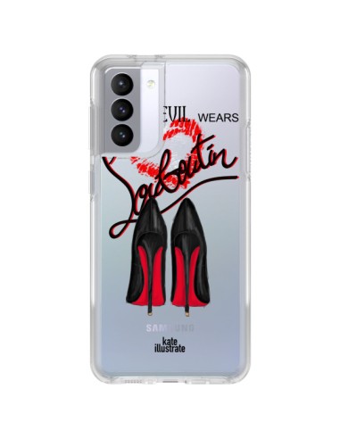 Coque Samsung Galaxy S21 FE The Devil Wears Shoes Demon Chaussures Transparente - kateillustrate