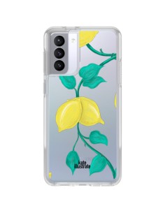 Coque Samsung Galaxy S21 FE Lemons Citrons Transparente - kateillustrate