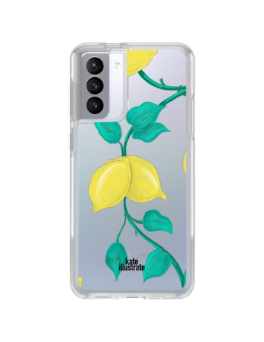 Coque Samsung Galaxy S21 FE Lemons Citrons Transparente - kateillustrate