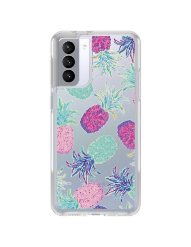 Cover Samsung Galaxy S21 FE Ananas Frutta Estate Trasparente - Lisa Argyropoulos