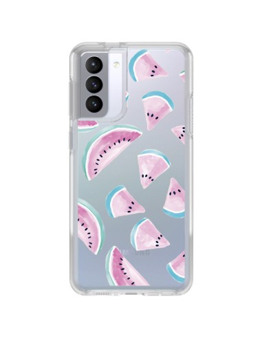 Coque Samsung Galaxy S21 FE Pasteque Watermelon Fruit Ete Summer Transparente - Lisa Argyropoulos