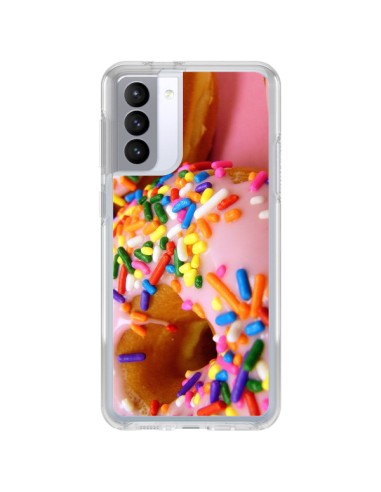 Coque Samsung Galaxy S21 FE Donuts Rose Candy Bonbon - Laetitia