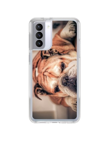 Coque Samsung Galaxy S21 FE Chien Bulldog Dog - Laetitia