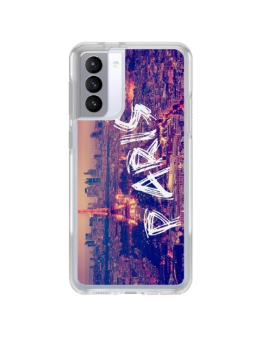 Coque Samsung Galaxy S21 FE Paris Tour Eiffel Tower Nuit - Laetitia