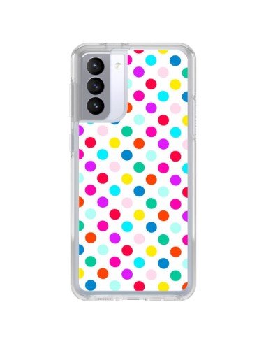 Samsung Galaxy S21 FE Case Polka Multicolor - Laetitia