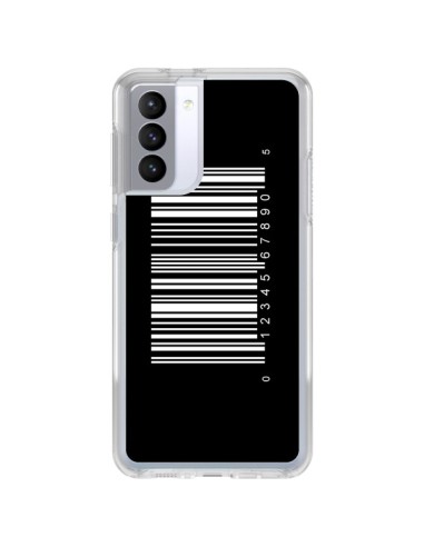 Coque Samsung Galaxy S21 FE Code Barres Blanc - Laetitia