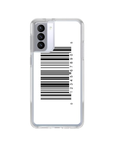 Coque Samsung Galaxy S21 FE Code Barres Noir - Laetitia
