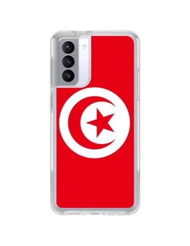 Coque Samsung Galaxy S21 FE Drapeau Tunisie Tunisien - Laetitia