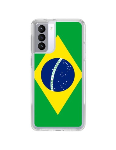 Cover Samsung Galaxy S21 FE Bandiera Brasile - Laetitia