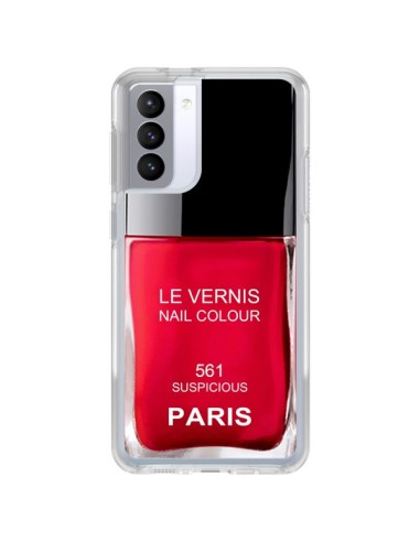 Coque Samsung Galaxy S21 FE Vernis Paris Suspicious Rouge - Laetitia