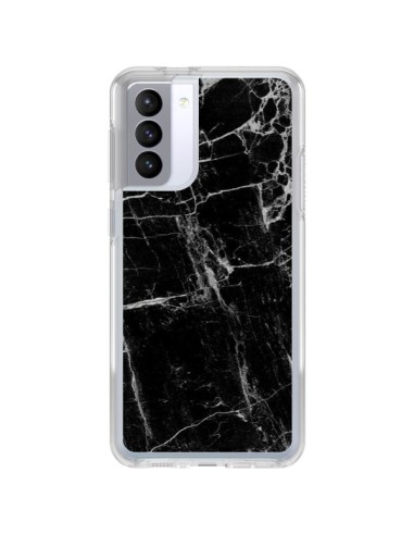 Coque Samsung Galaxy S21 FE Marbre Marble Noir Black - Laetitia