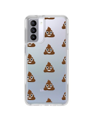 Cover Samsung Galaxy S21 FE Shit Poop Emoji Trasparente - Laetitia