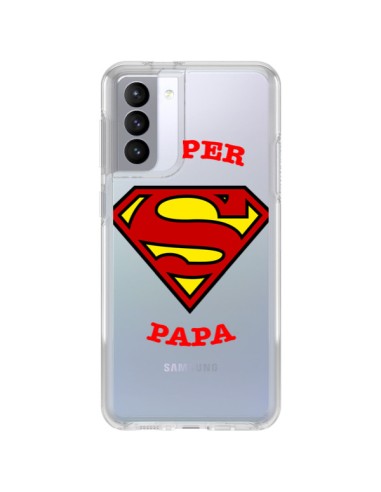 Coque Samsung Galaxy S21 FE Super Papa Transparente - Laetitia