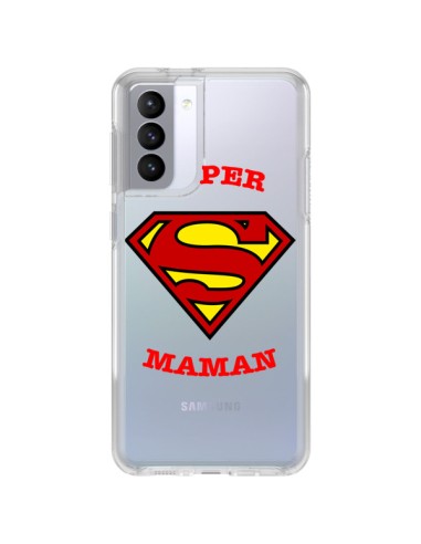 Coque Samsung Galaxy S21 FE Super Maman Transparente - Laetitia