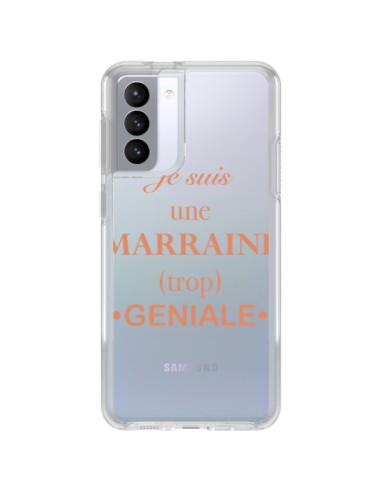 Cover Samsung Galaxy S21 FE Sono una Madrina geniale Trasparente - Laetitia