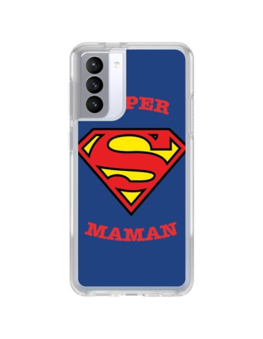 Coque Samsung Galaxy S21 FE Super Maman Superman - Laetitia