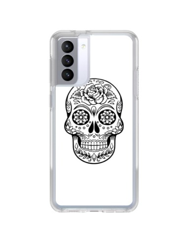 Samsung Galaxy S21 FE Case Skull Messicano Black - Laetitia