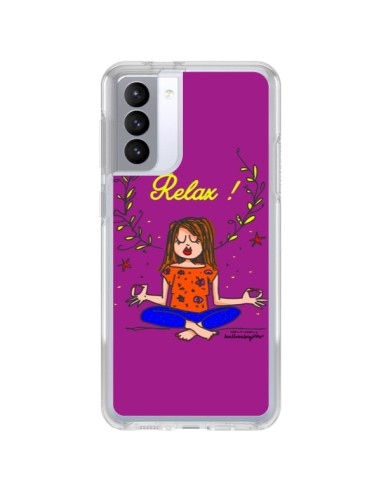 Coque Samsung Galaxy S21 FE Fille Relax Zen Yoga - Leellouebrigitte