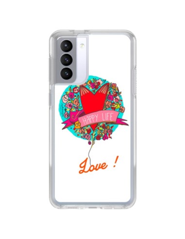 Coque Samsung Galaxy S21 FE Love Happy Life - Leellouebrigitte