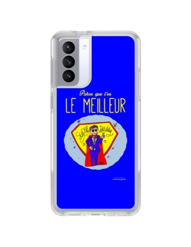 Coque Samsung Galaxy S21 FE Le meilleur Papa Fête des Pères - Leellouebrigitte