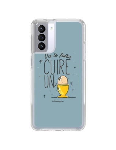 Coque Samsung Galaxy S21 FE Va te faire cuir un oeuf gris - Leellouebrigitte