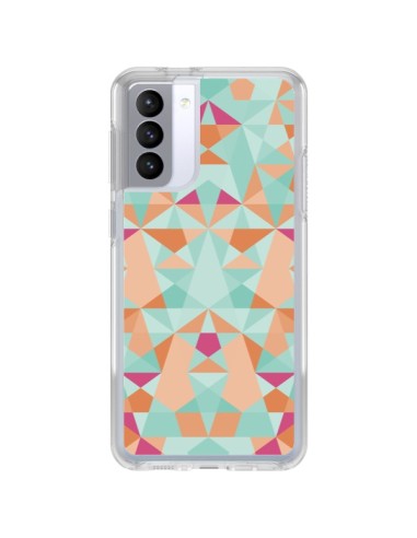 Coque Samsung Galaxy S21 FE Azteque Vert - Leandro Pita
