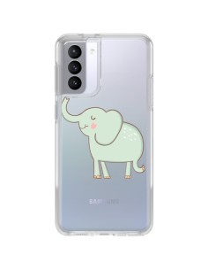 Coque Samsung Galaxy S21 FE Elephant Elefant Animal Coeur Love  Transparente - Petit Griffin