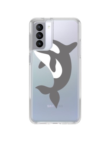 Coque Samsung Galaxy S21 FE Orque Orca Ocean Transparente - Petit Griffin
