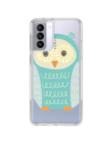 Coque Samsung Galaxy S21 FE Hibou Owl Transparente - Petit Griffin