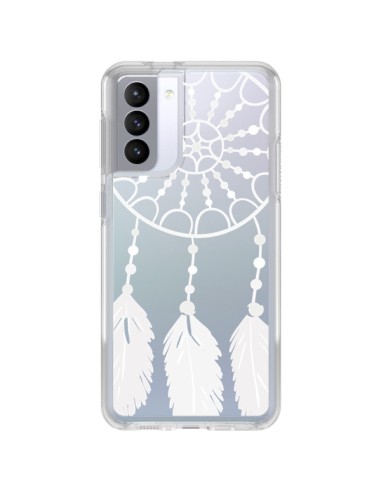 Coque Samsung Galaxy S21 FE Attrape Rêves Blanc Dreamcatcher Transparente - Petit Griffin