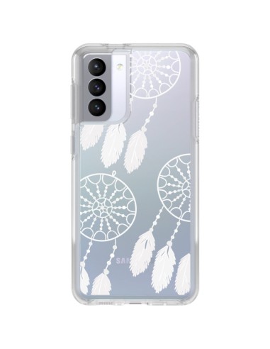 Coque Samsung Galaxy S21 FE Attrape Rêves Blanc Dreamcatcher Triple Transparente - Petit Griffin