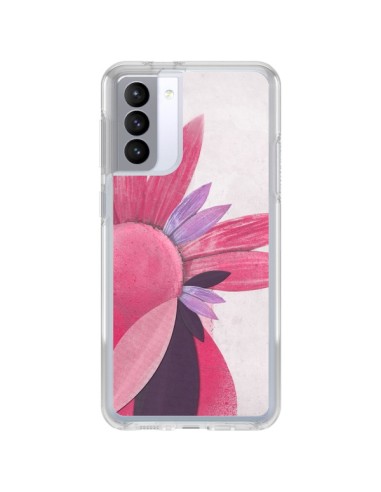 Cover Samsung Galaxy S21 FE Fiori Rosa - Lassana