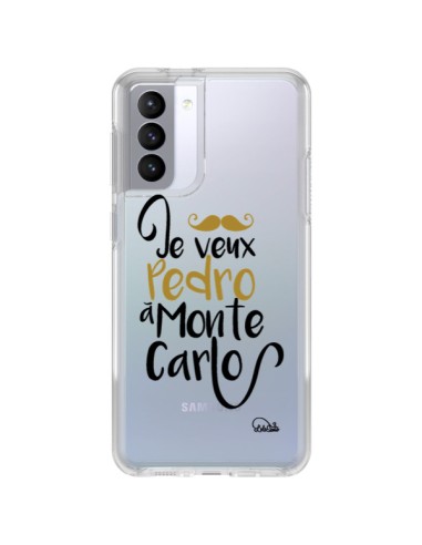 Cover Samsung Galaxy S21 FE Je veux Pedro à Monte Carlo Trasparente - Lolo Santo