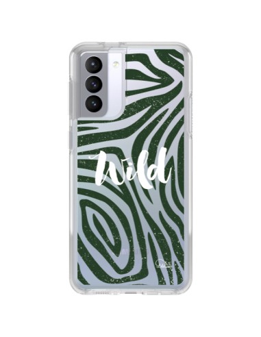 Cover Samsung Galaxy S21 FE Wild Zebra Giungla Trasparente - Lolo Santo