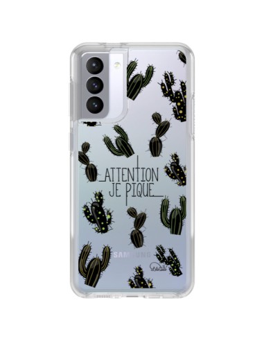 Coque Samsung Galaxy S21 FE Cactus Je Pique Transparente - Lolo Santo