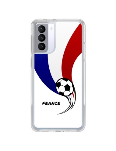 Coque Samsung Galaxy S21 FE Equipe France Ballon Football - Madotta