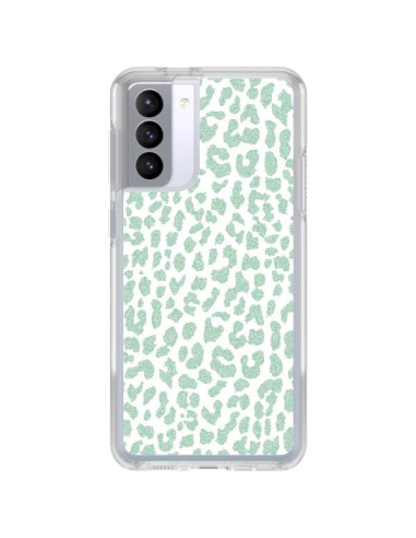 Coque Samsung Galaxy S21 FE Leopard Menthe Mint - Mary Nesrala