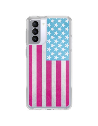 Coque Samsung Galaxy S21 FE Drapeau USA Vintage - Mary Nesrala