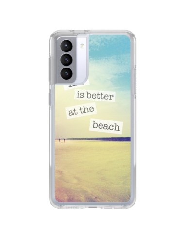 Coque Samsung Galaxy S21 FE Life is better at the beach Ete Summer Plage - Mary Nesrala