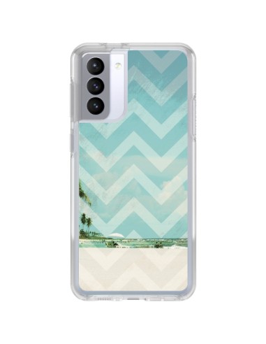 Coque Samsung Galaxy S21 FE Chevron Beach Dreams Triangle Azteque - Mary Nesrala