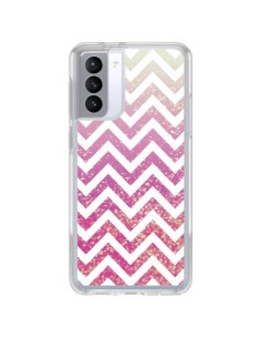 Samsung Galaxy S21 FE Case Chevron Pixie Dust Triangle Aztec - Mary Nesrala