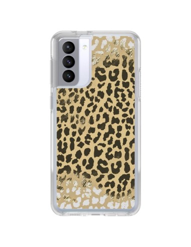 Coque Samsung Galaxy S21 FE Leopard Golden Or Doré - Mary Nesrala