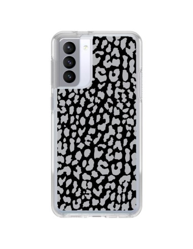 Coque Samsung Galaxy S21 FE Leopard Gris - Mary Nesrala